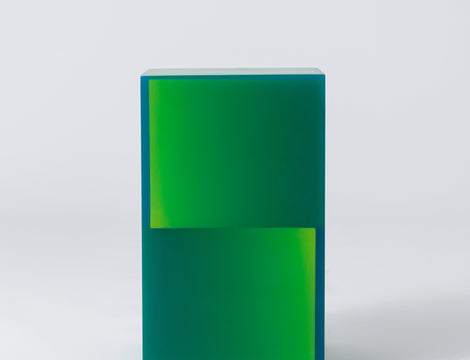 2-Way Shift Box in Green/Blue sitting facturestudio