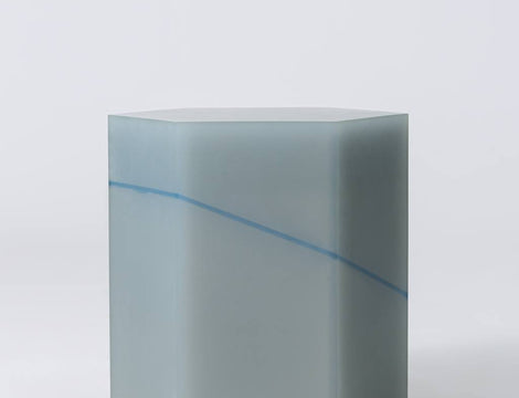 Striped Hex Side Table facturestudio