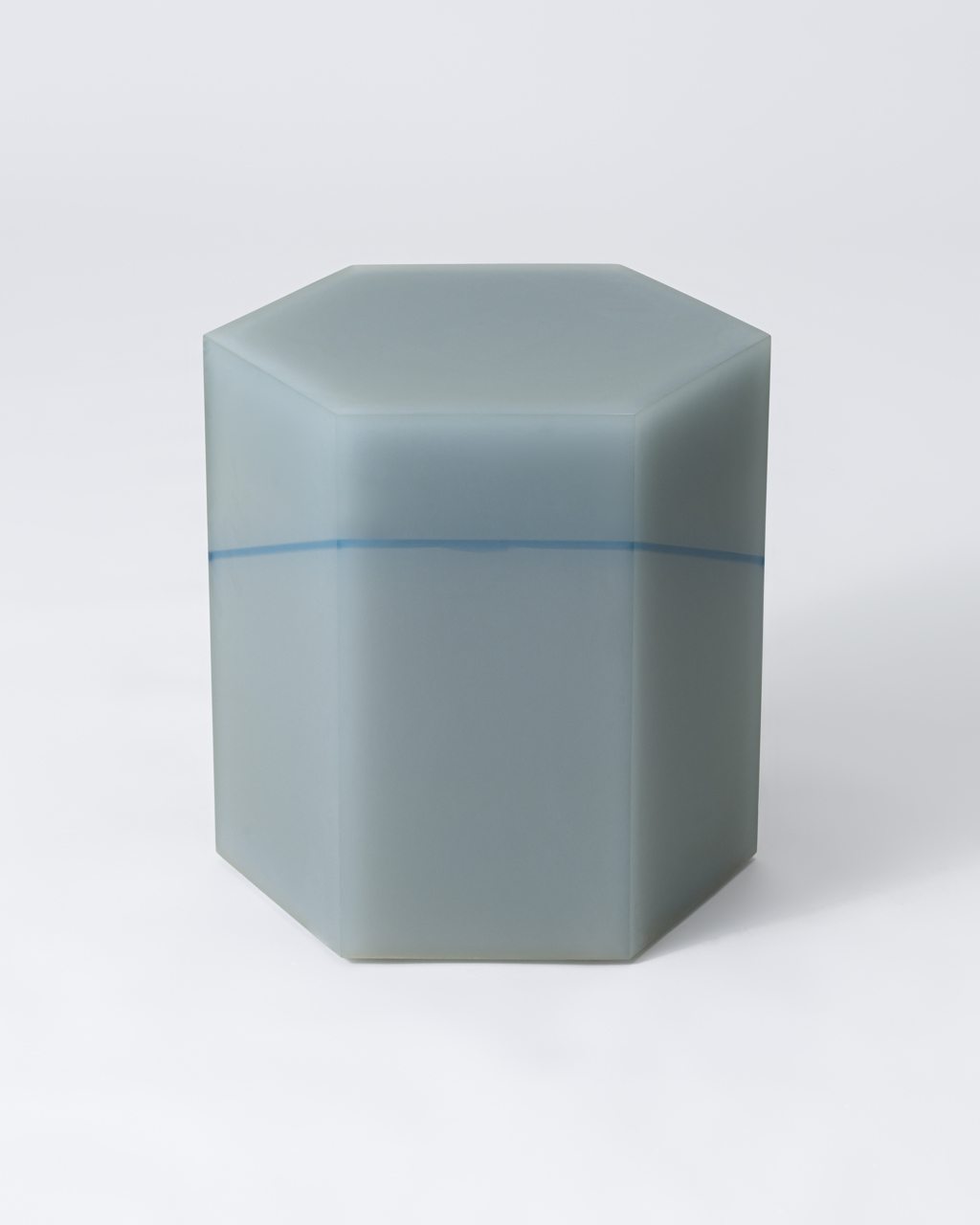 Striped Hex Side Table facturestudio