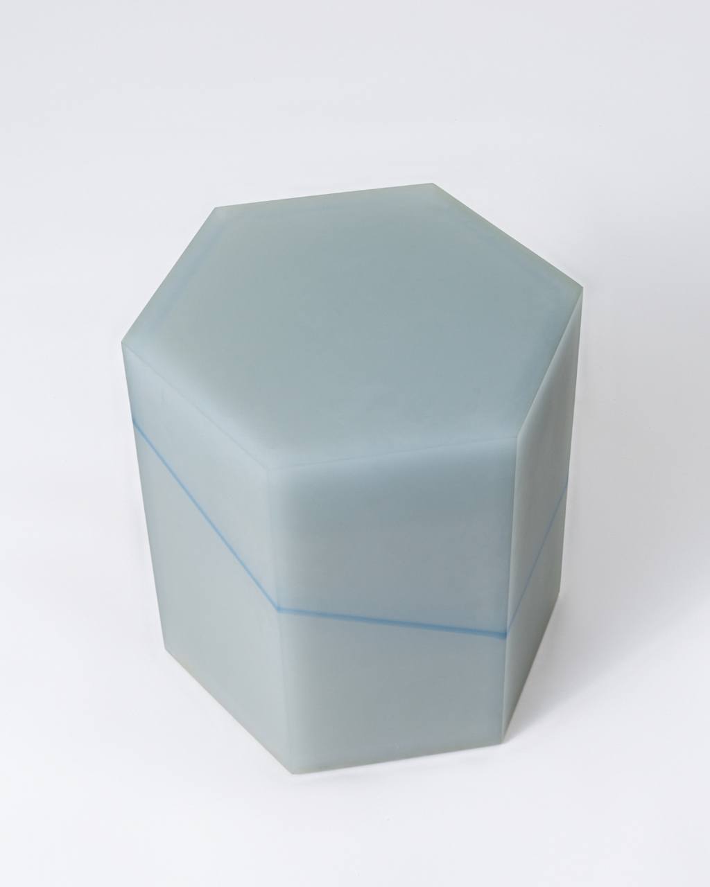 Striped Hex Side Table facturestudio