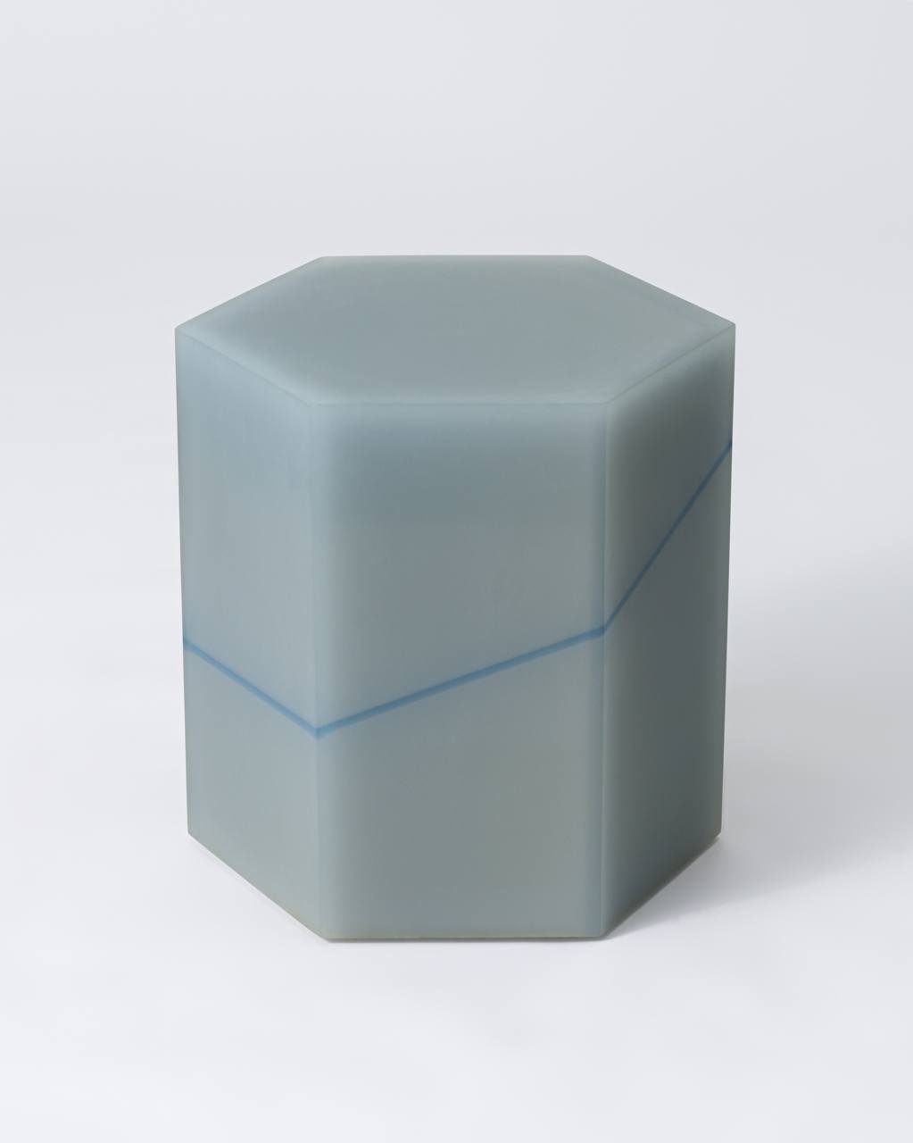 Striped Hex Side Table facturestudio