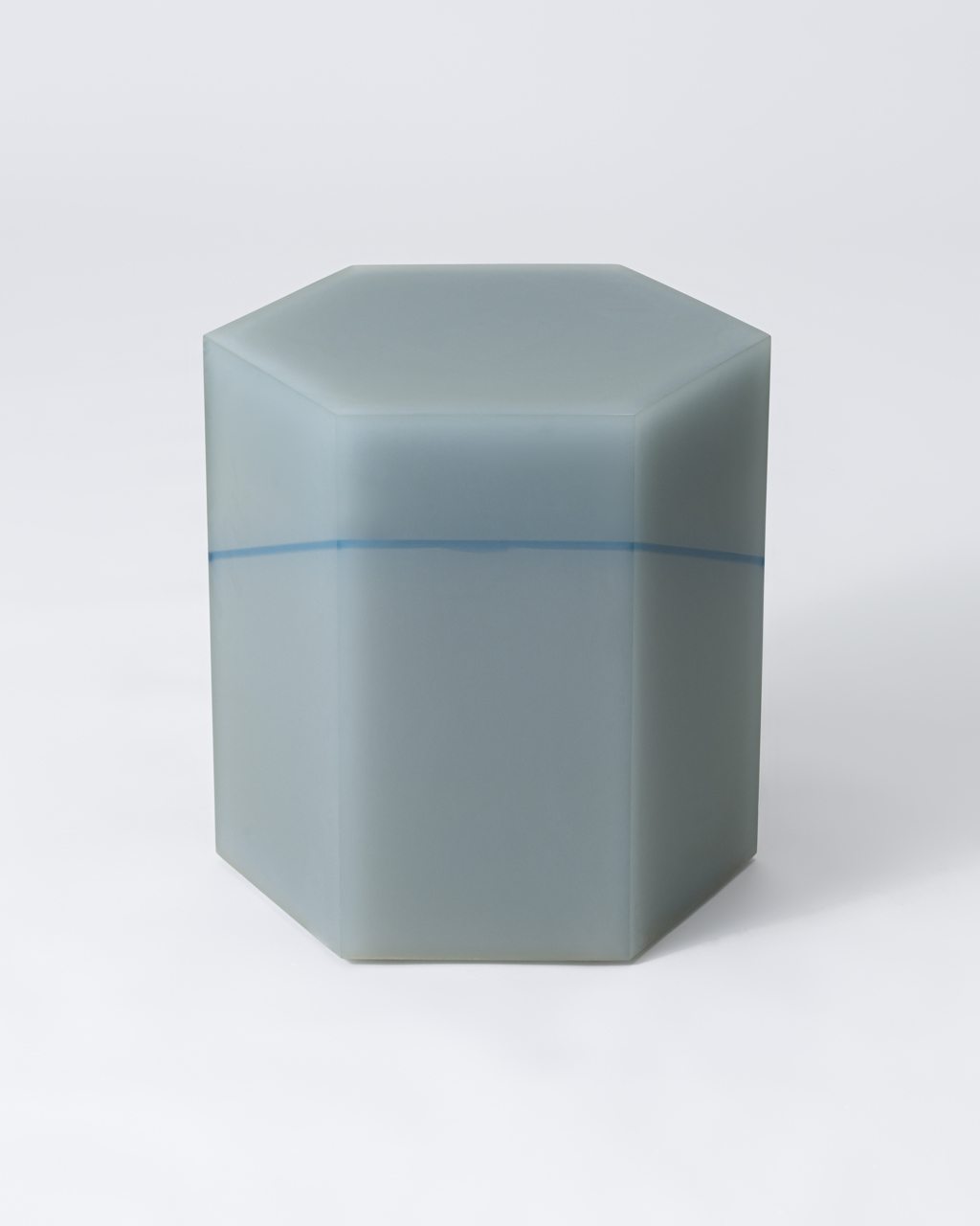 Striped Hex Side Table facturestudio 
