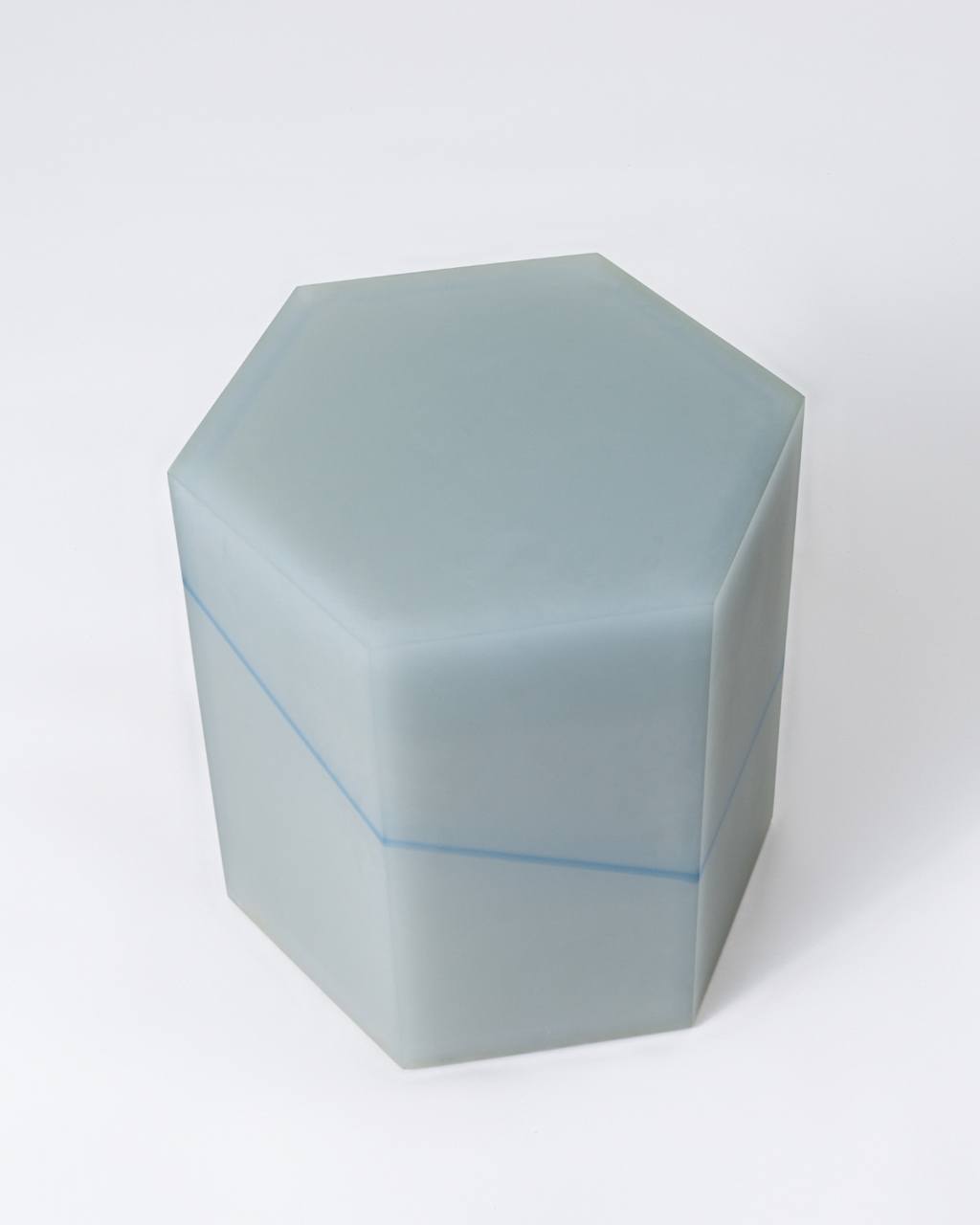 Striped Hex Side Table facturestudio 